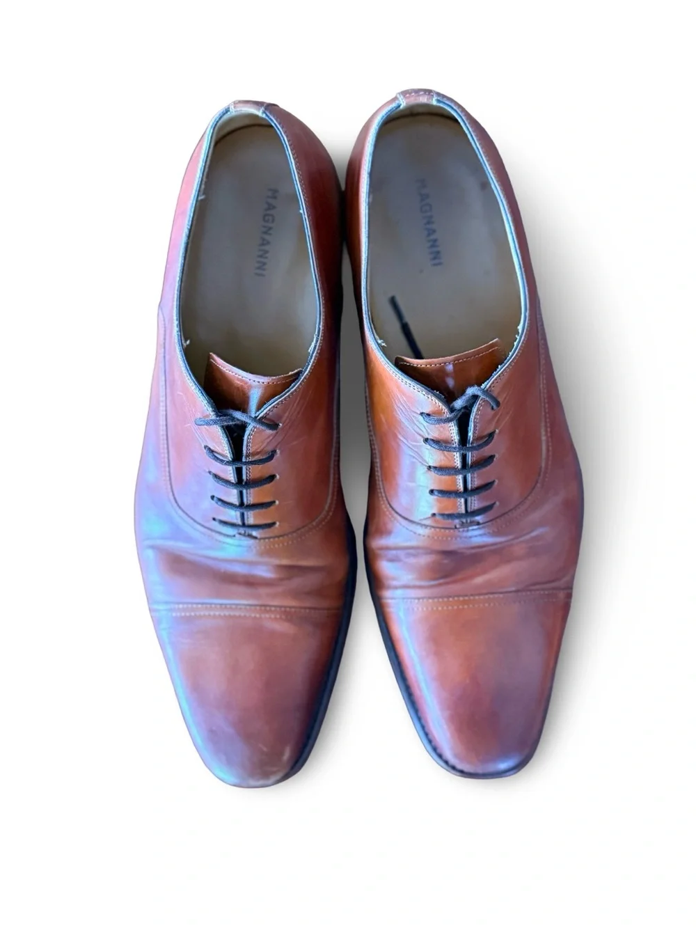 Men's Classic Tan Leather Oxford Dress Shoes